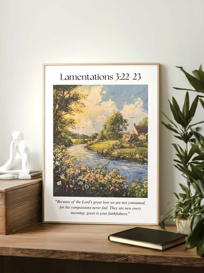 Lamentations 3:22-23 Wall Art