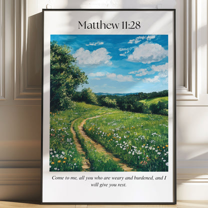 Matthew 11:28 Wall Art